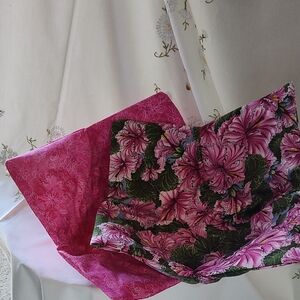 Floral Pink and Green Fabric Microwave Cozzy